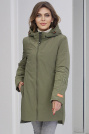 Парка весенняя цвета хаки 7117-12 Парка весенняя хаки 717
