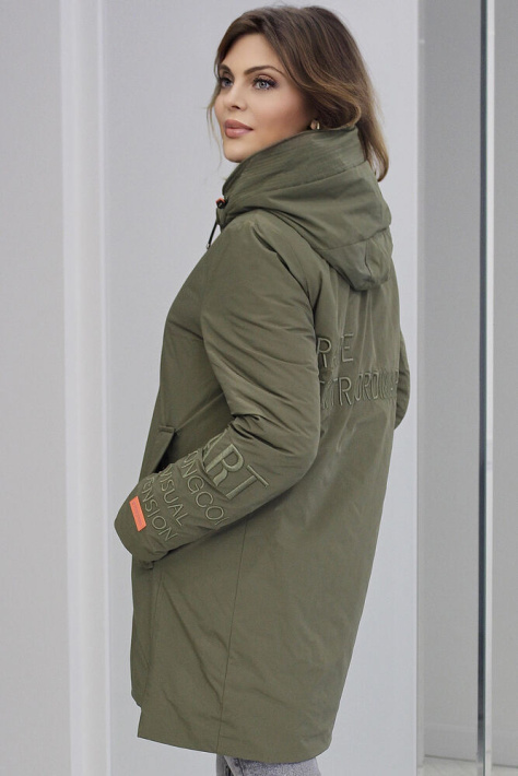 Парка весенняя с вышивкой на рукаве и спине 7117-12 Парка весенняя с вышивкой 7117