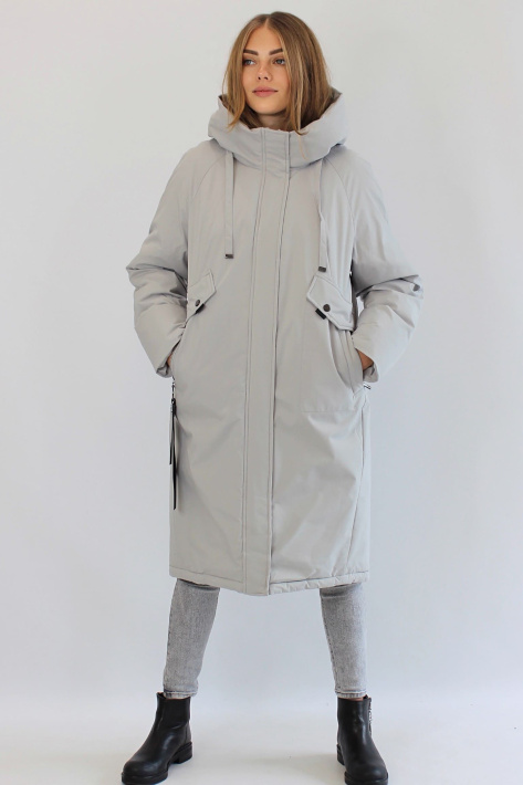 Парка зимняя серо-голубая Парка зимняя oversize 51061-07-2
