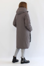 Парка зимняя oversize кофейная сзади Парка зимняя oversize 51061-09