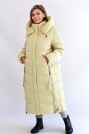 Пуховик женский цвета светлой ванили Пуховик больших размеров 22865-068
