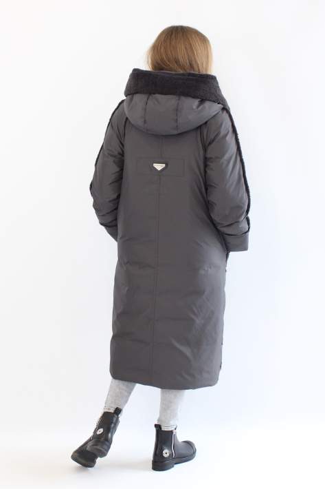 Пуховик дублёнка на фото сбоку Пуховик дублёнка 987-733-720-07