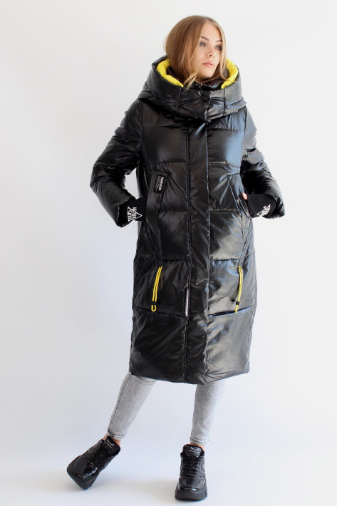 Пуховик кокон женский черный Пуховик кокон 22569-043