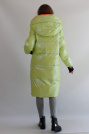 Пуховик кокон лайм сзади Пуховик кокон 22569-06