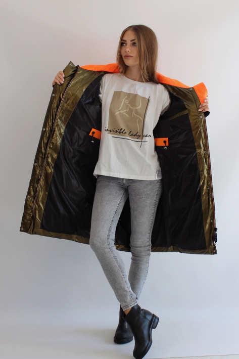 Пуховик кокон в деталях внутри Пуховик кокон 22569-095