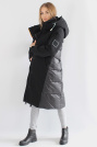 Пуховик парка черная с нашивкой Пуховик парка 3218-n-8