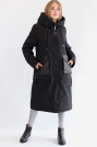 Пуховик черный с карманами Пуховик Tongcoi 2933-04