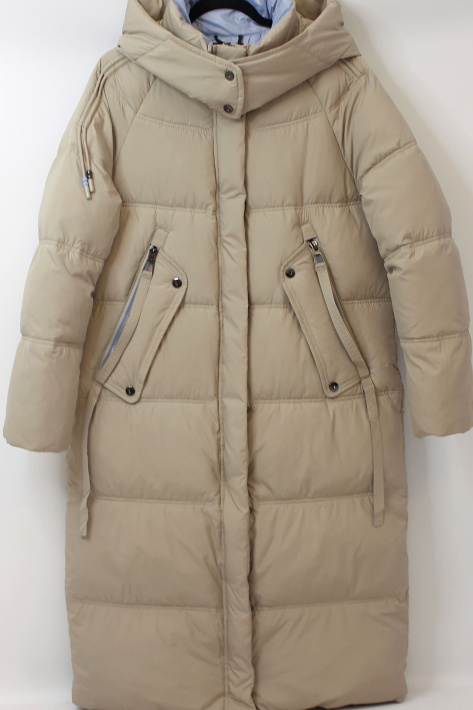 Пуховик женский бежевый крем-брюле Пуховик женский 22871-001