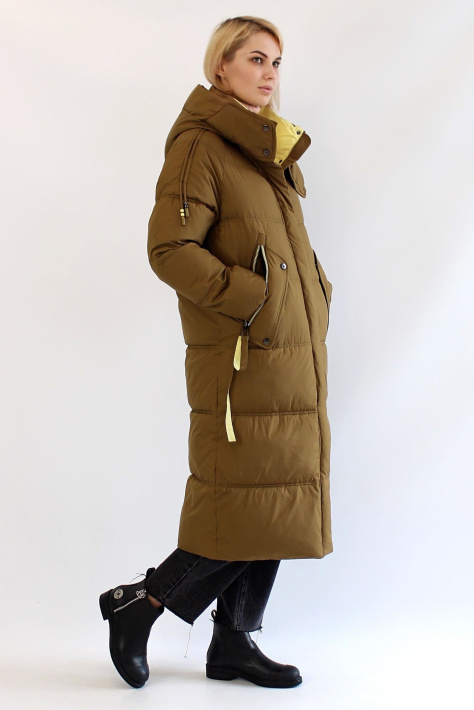 Пуховик женский цвет табак Пуховик женский 22871-091