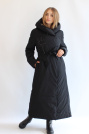 Пуховик для высоких женщин черного цвета Пуховик для высоких 7815-041