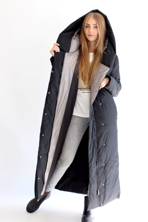 Пуховик для высоких с капюшоном на фото Пуховик для высоких 7815-045