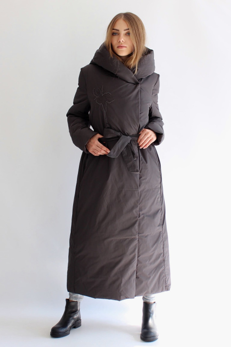 Пуховик для высоких с поясом Пуховик для высоких 7815-233