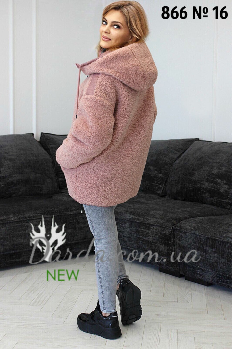 Шуба пуховик двухсторонний вид сзади Шуба пуховик двухсторонний короткий 866