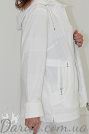 Ветровка-блузка с капюшоном Poem 0535 белая
