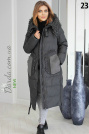 Зимнее пальто с мехом козлика Mishele 20011 фото 4