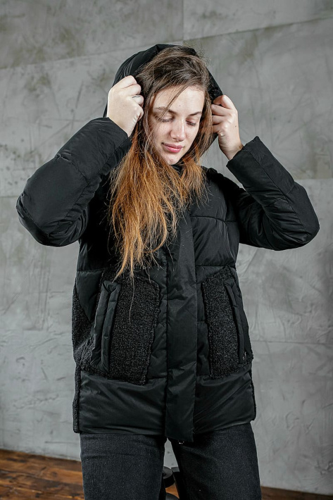Зимняя куртка с овчиной карманы 21110