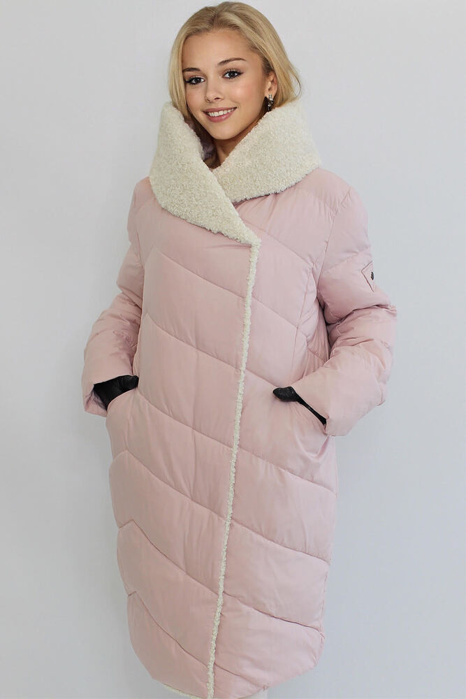 Зимняя куртка на овчине Lora Duvetti 21153 купить Украине