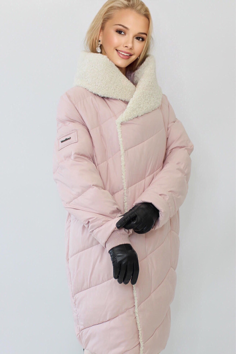 Зимняя куртка на овчине в капюшоне Lora Duvetti 21153