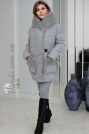 Зимняя куртка серебренного цвета Зимняя куртка серебро 21106 для женщин