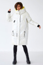 Пуховик кокон белый сбоку Пуховик кокон 22569-2