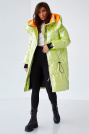 Пуховик кокон цвета лайма Пуховик кокон 22569-81