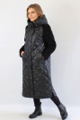 Пальто кокон реглан черный 22803-5