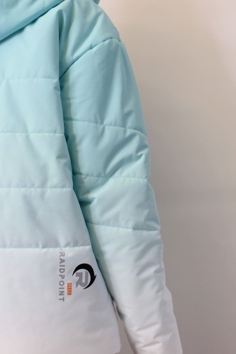 Куртка спорт шик цвет лагуна принт Куртка спорт шик 22902-241