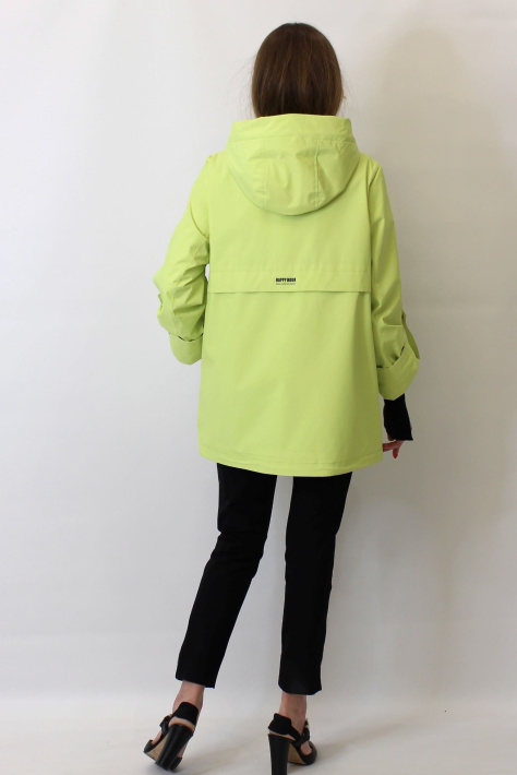 Ветровка большого размера с капюшоном зеленая Ветровка большого размера 2315-083