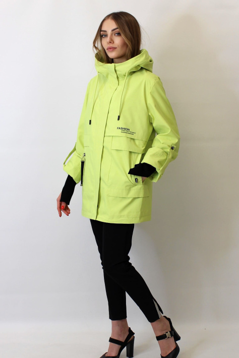 Ветровка с карманами зеленая Ветровка большого размера 2315-087