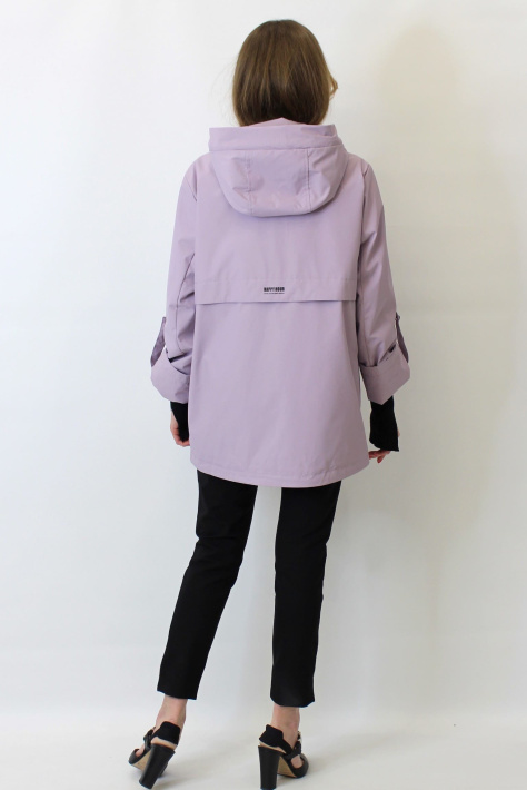 Ветровка большого размера лиловая сзади Ветровка большого размера лиловая 2315-2