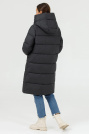 Пуховик жіночий чорний за коліно Пуховик жіночий 322-5