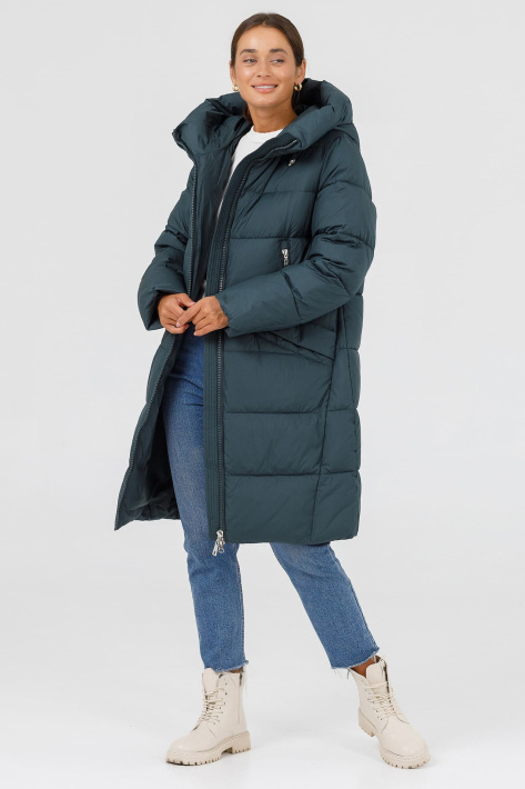 Пуховик жіночий зелений хвойний Пуховик жіночий 322-7