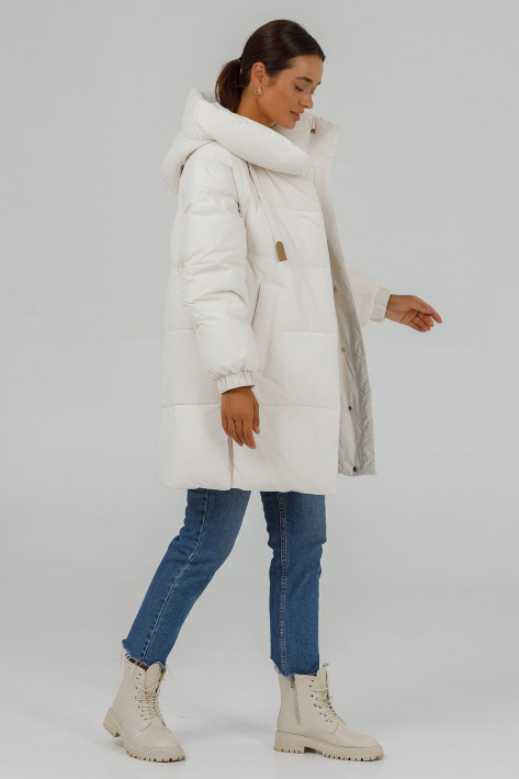 Зимова куртка-зефірка перлинна на дівчині Зимова куртка-зефірка 23418-01-1