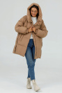 Зимова куртка-зефірка жіноча шоколадного кольору Зимова куртка-зефірка 23418-09-1