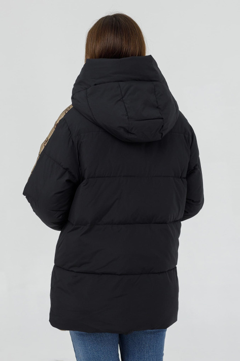 Пуховик двосторнній чорний зі спини Пуховик двосторнній 23440-04-4