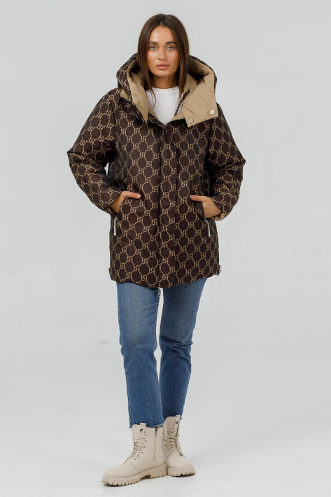 Пуховик двосторнній коричневий Пуховик двосторнній 23440-09-5