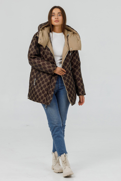 Пуховик двосторнній шоколадний Пуховик двосторнній 23440-09-6