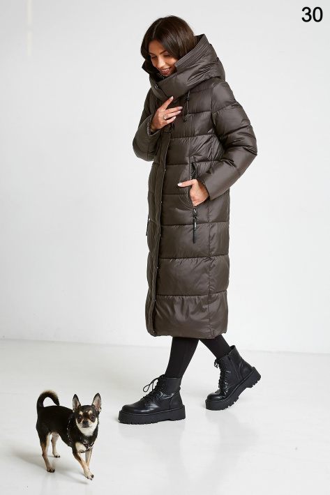 Пуховик жіночий кавовий Пуховик Fodarlloy 23519-30