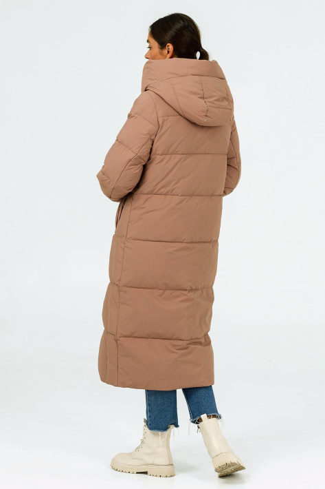 Пальто зимове з каптуром кремове  Пальто зимове кремове 23522-3