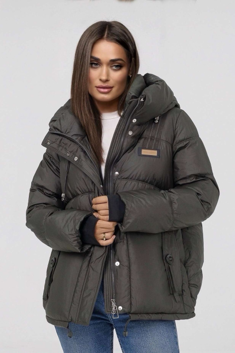 Куртка зимова коротка жіноча зі смужками Adidas Куртка зимова коротка 25347-08