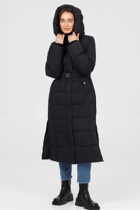 Пуховик з поясом довгий Пуховик з поясом Plus Size 3242-1