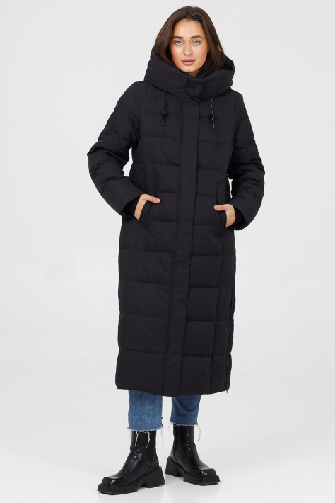 Пуховик жіночий довгий Пуховик з поясом Plus Size 3242-5