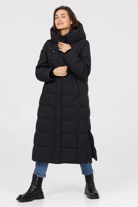 Пуховик жіночий батал Пуховик з поясом Plus Size 3242-8