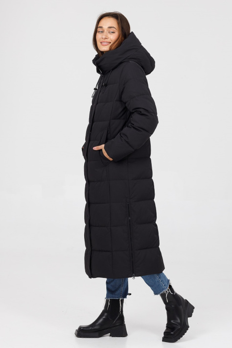 Пуховик збоку Пуховик з поясом Plus Size 3242-9