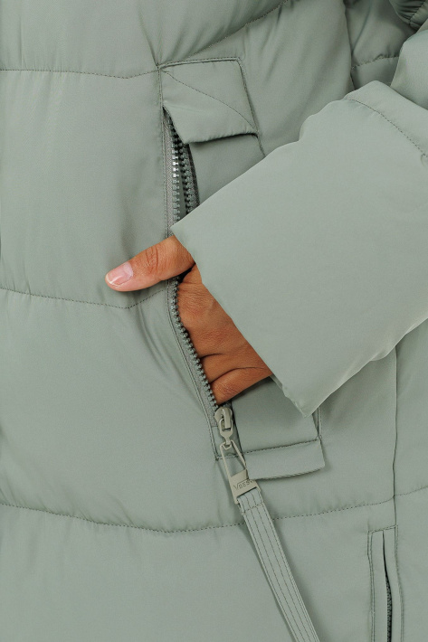 Пуховик спорт шик з кишенями Пуховик спорт шик 4295-08