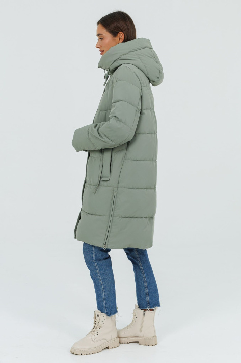 Пуховик спорт шик оливковий Пуховик спорт шик 4295-082