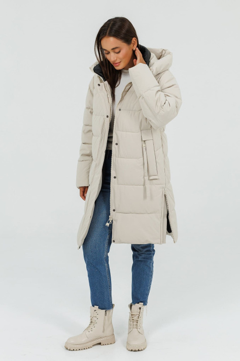 Пуховик спорт шик жіночий на дівчині Пуховик спорт шик 4295-2