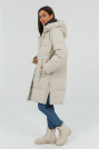 Пуховик спорт шик з розпірками світлий Пуховик спорт шик 4295-4