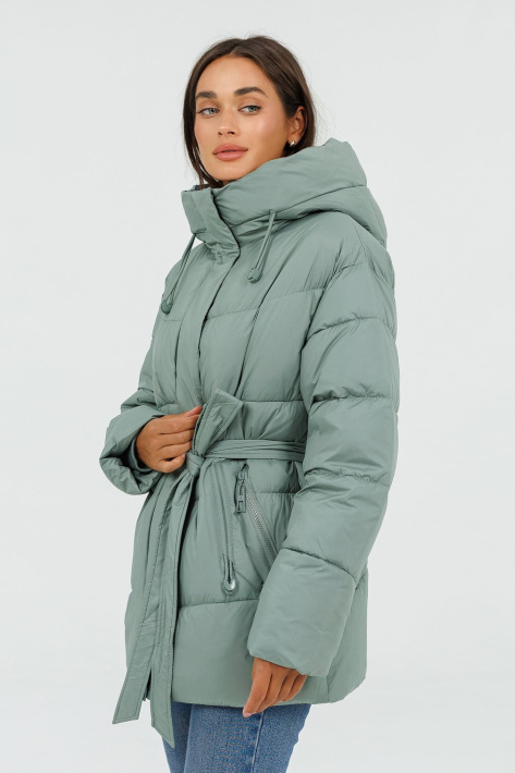 Куртка-пуховик з поясом жіночий  Куртка-пуховик з поясом 4528-4