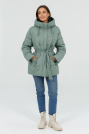 Куртка-пуховик з поясом на дівчині Куртка-пуховик з поясом 4528-9